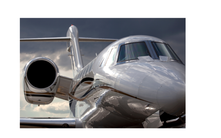 Scottsdale Airpark stock image of jet